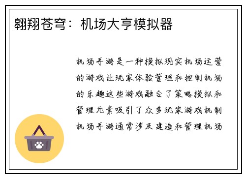 翱翔苍穹：机场大亨模拟器